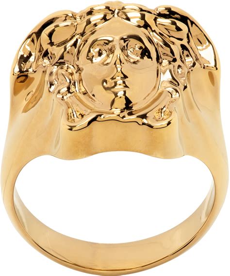 versace vantas medusa ring|Versace ring size.